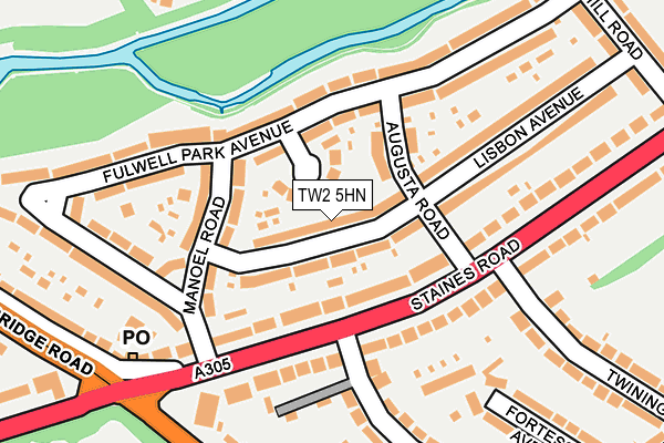 TW2 5HN map - OS OpenMap – Local (Ordnance Survey)