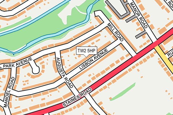 TW2 5HP map - OS OpenMap – Local (Ordnance Survey)