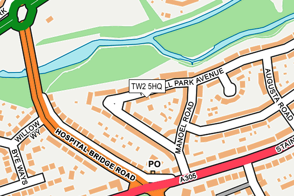 TW2 5HQ map - OS OpenMap – Local (Ordnance Survey)