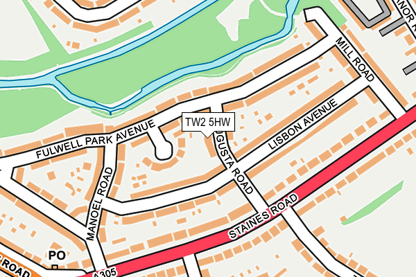 TW2 5HW map - OS OpenMap – Local (Ordnance Survey)