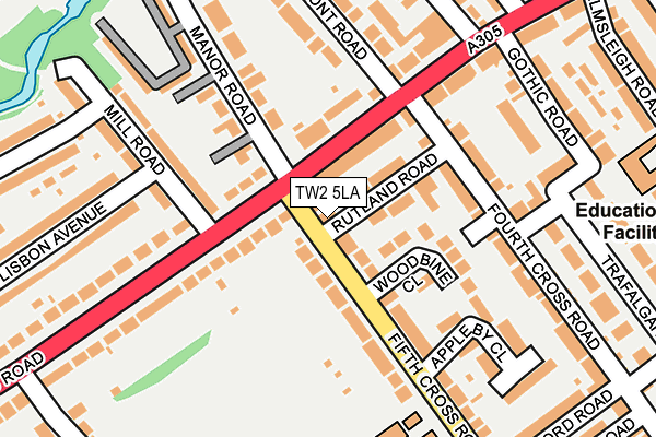 TW2 5LA map - OS OpenMap – Local (Ordnance Survey)