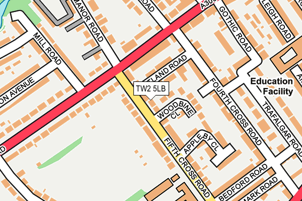 TW2 5LB map - OS OpenMap – Local (Ordnance Survey)