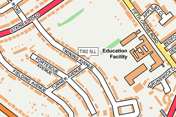 TW2 5LL map - OS OpenMap – Local (Ordnance Survey)