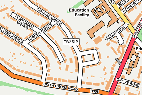 TW2 5LP map - OS OpenMap – Local (Ordnance Survey)