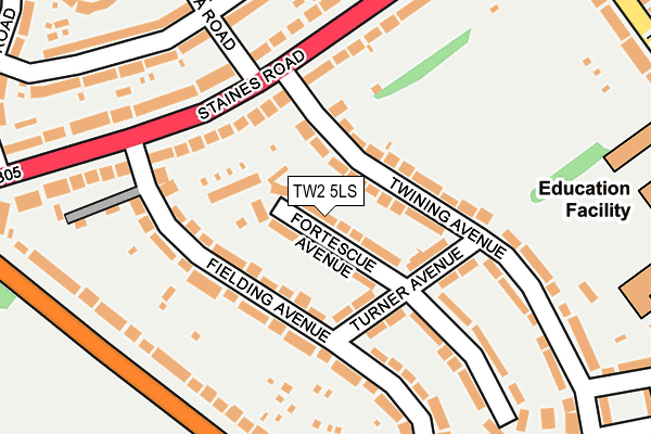 TW2 5LS map - OS OpenMap – Local (Ordnance Survey)