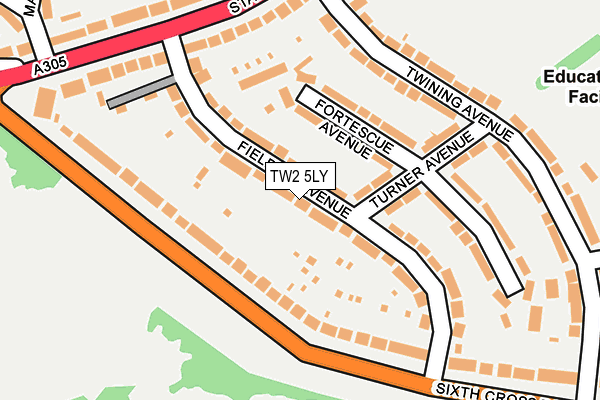 TW2 5LY map - OS OpenMap – Local (Ordnance Survey)