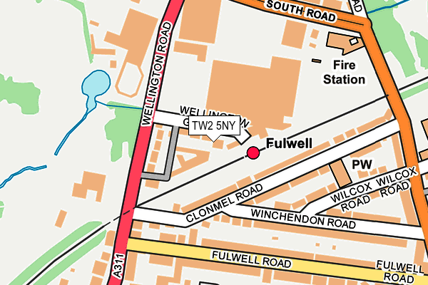 TW2 5NY map - OS OpenMap – Local (Ordnance Survey)