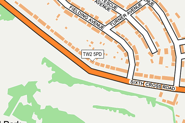 TW2 5PD map - OS OpenMap – Local (Ordnance Survey)