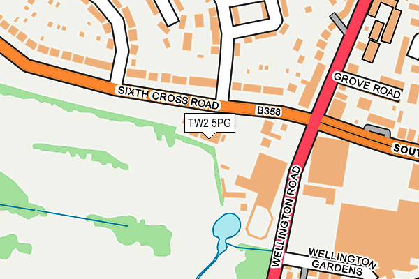 TW2 5PG map - OS OpenMap – Local (Ordnance Survey)