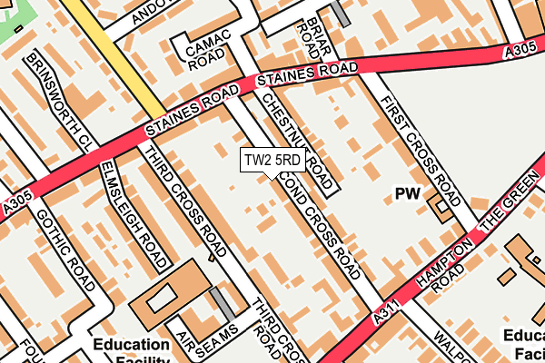 TW2 5RD map - OS OpenMap – Local (Ordnance Survey)