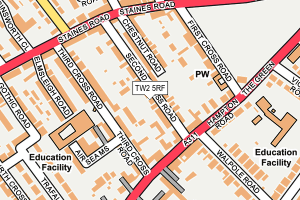 TW2 5RF map - OS OpenMap – Local (Ordnance Survey)