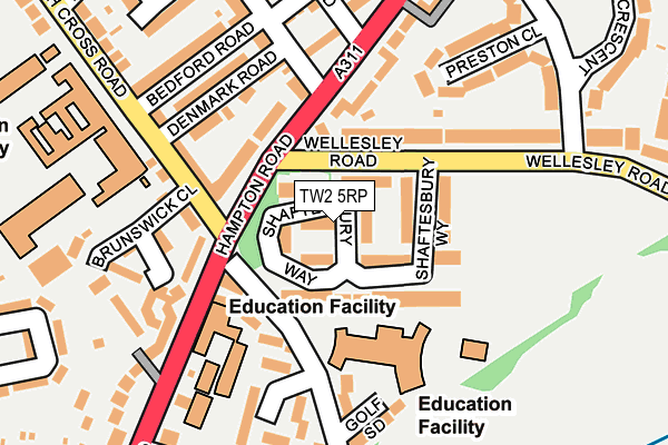 TW2 5RP map - OS OpenMap – Local (Ordnance Survey)