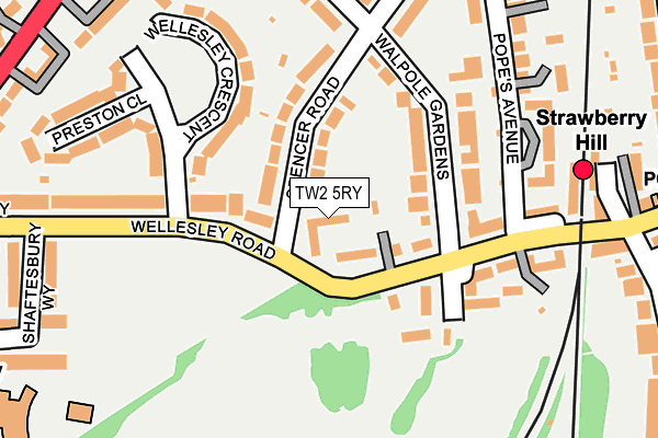 TW2 5RY map - OS OpenMap – Local (Ordnance Survey)