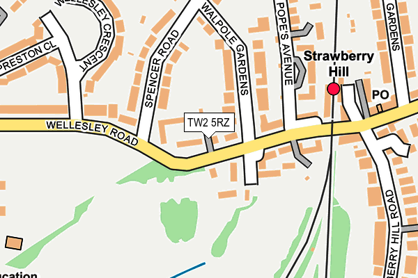 TW2 5RZ map - OS OpenMap – Local (Ordnance Survey)