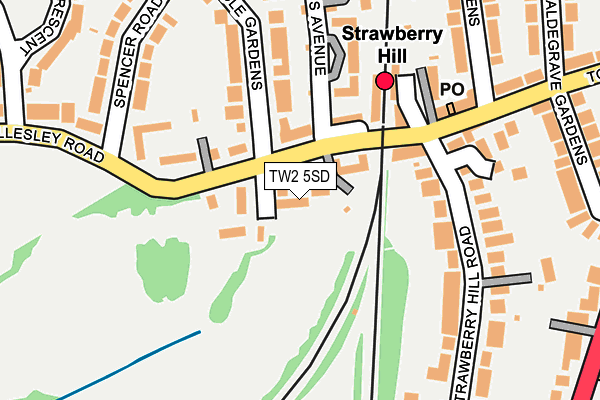 TW2 5SD map - OS OpenMap – Local (Ordnance Survey)