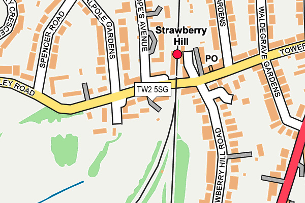 TW2 5SG map - OS OpenMap – Local (Ordnance Survey)