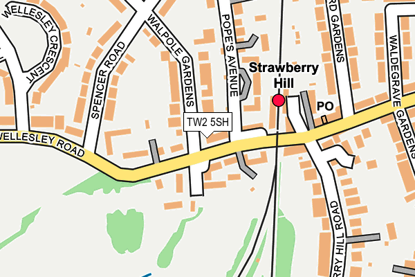 TW2 5SH map - OS OpenMap – Local (Ordnance Survey)