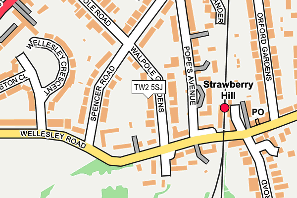 TW2 5SJ map - OS OpenMap – Local (Ordnance Survey)