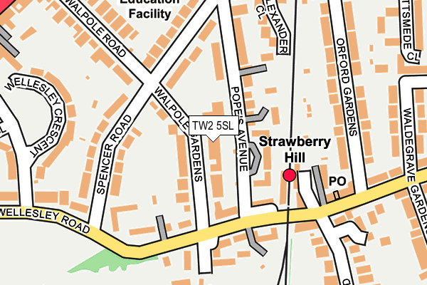 TW2 5SL map - OS OpenMap – Local (Ordnance Survey)