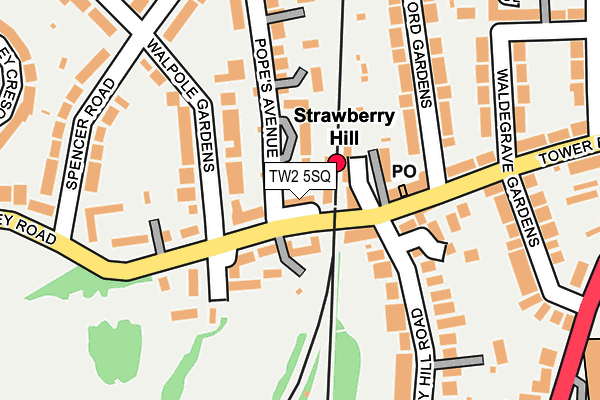 TW2 5SQ map - OS OpenMap – Local (Ordnance Survey)