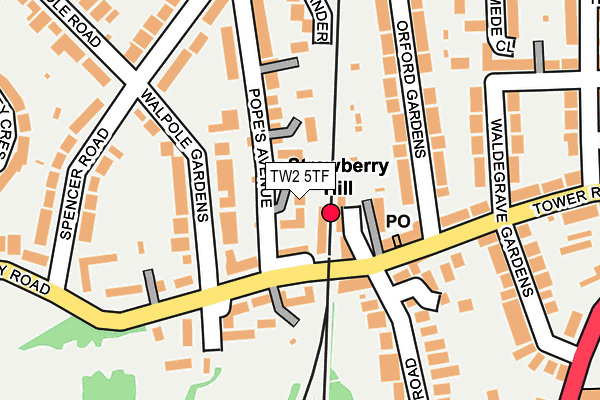 TW2 5TF map - OS OpenMap – Local (Ordnance Survey)