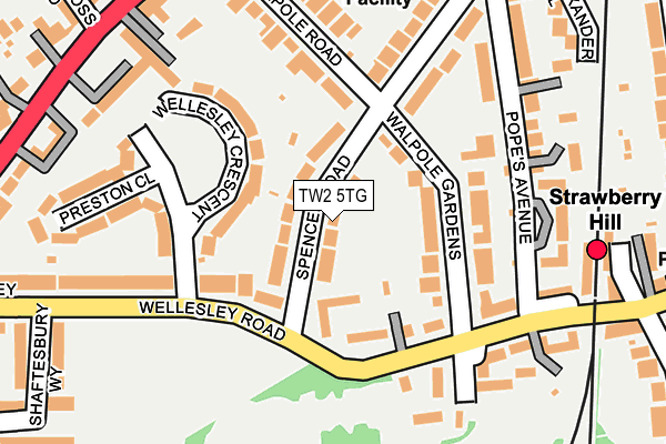 TW2 5TG map - OS OpenMap – Local (Ordnance Survey)