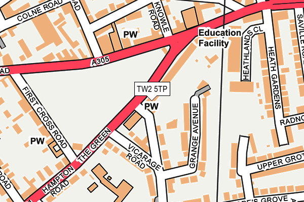 TW2 5TP map - OS OpenMap – Local (Ordnance Survey)