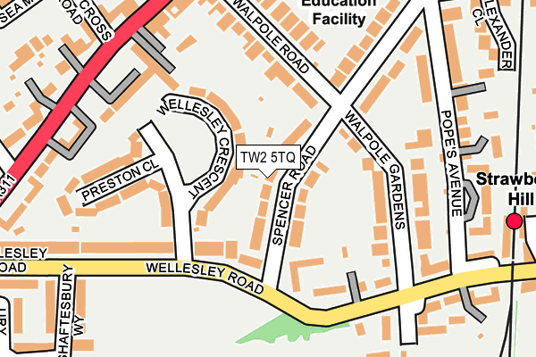 TW2 5TQ map - OS OpenMap – Local (Ordnance Survey)