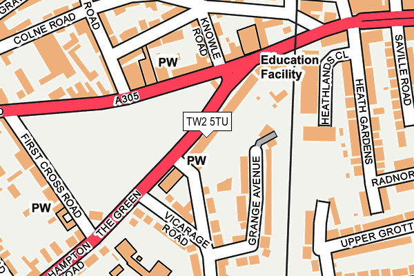 TW2 5TU map - OS OpenMap – Local (Ordnance Survey)