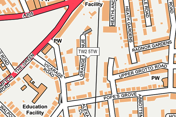 TW2 5TW map - OS OpenMap – Local (Ordnance Survey)