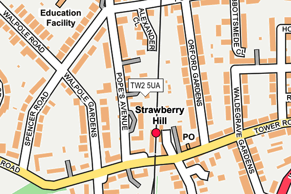 TW2 5UA map - OS OpenMap – Local (Ordnance Survey)