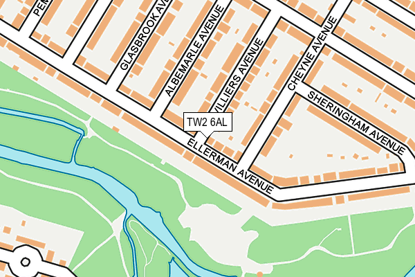 TW2 6AL map - OS OpenMap – Local (Ordnance Survey)