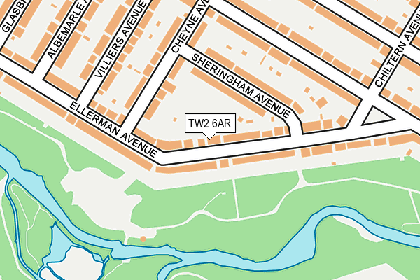 TW2 6AR map - OS OpenMap – Local (Ordnance Survey)