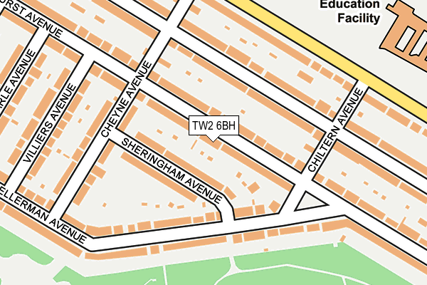 TW2 6BH map - OS OpenMap – Local (Ordnance Survey)