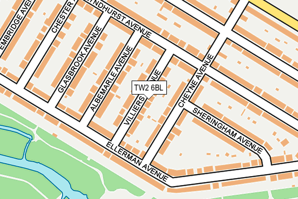 TW2 6BL map - OS OpenMap – Local (Ordnance Survey)