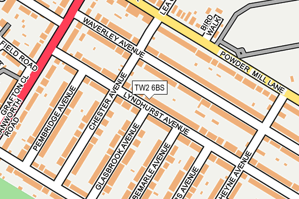 TW2 6BS map - OS OpenMap – Local (Ordnance Survey)