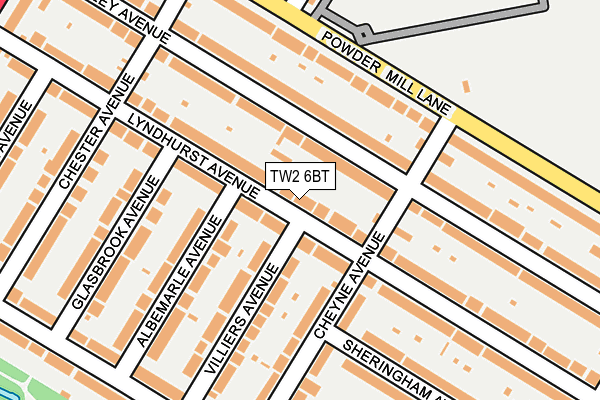 TW2 6BT map - OS OpenMap – Local (Ordnance Survey)