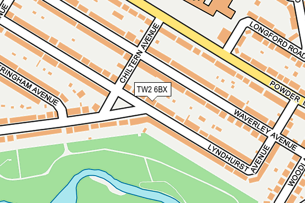 TW2 6BX map - OS OpenMap – Local (Ordnance Survey)