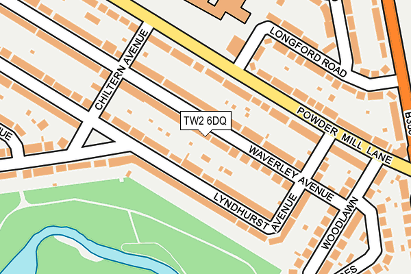 TW2 6DQ map - OS OpenMap – Local (Ordnance Survey)