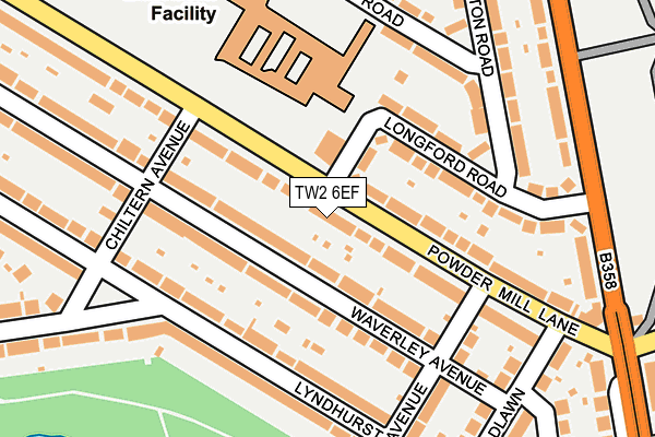 TW2 6EF map - OS OpenMap – Local (Ordnance Survey)