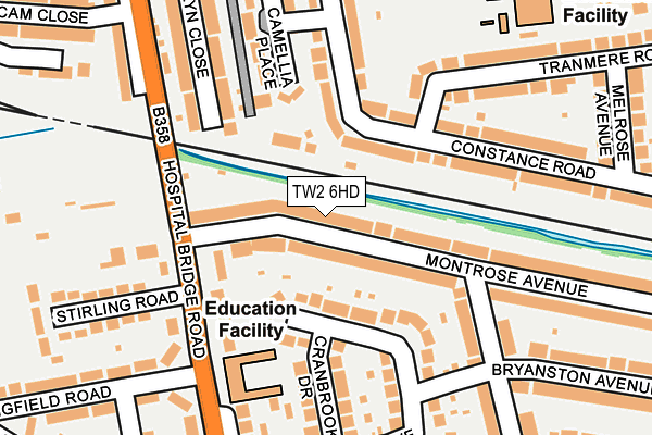 TW2 6HD map - OS OpenMap – Local (Ordnance Survey)