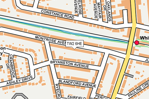 TW2 6HE map - OS OpenMap – Local (Ordnance Survey)