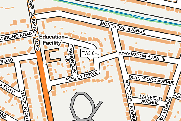 TW2 6HJ map - OS OpenMap – Local (Ordnance Survey)