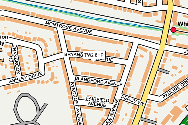 TW2 6HP map - OS OpenMap – Local (Ordnance Survey)