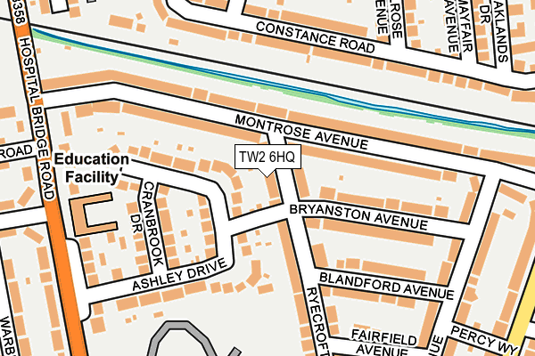 TW2 6HQ map - OS OpenMap – Local (Ordnance Survey)
