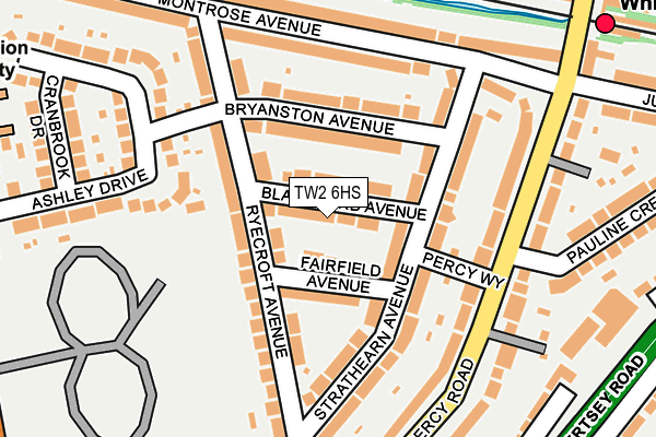 TW2 6HS map - OS OpenMap – Local (Ordnance Survey)