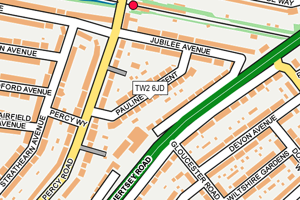 TW2 6JD map - OS OpenMap – Local (Ordnance Survey)