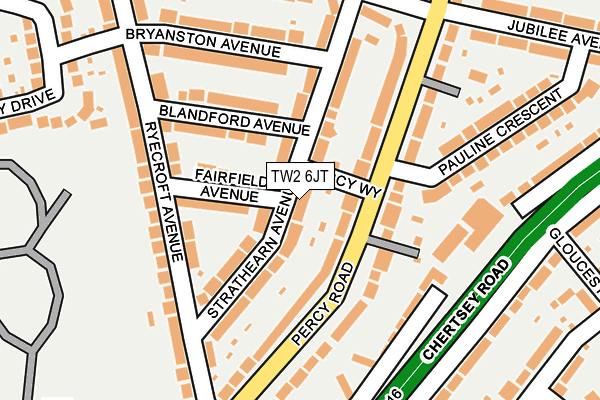 TW2 6JT map - OS OpenMap – Local (Ordnance Survey)