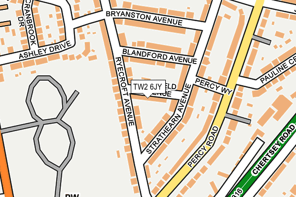 TW2 6JY map - OS OpenMap – Local (Ordnance Survey)