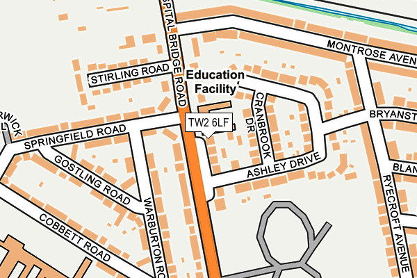 TW2 6LF map - OS OpenMap – Local (Ordnance Survey)